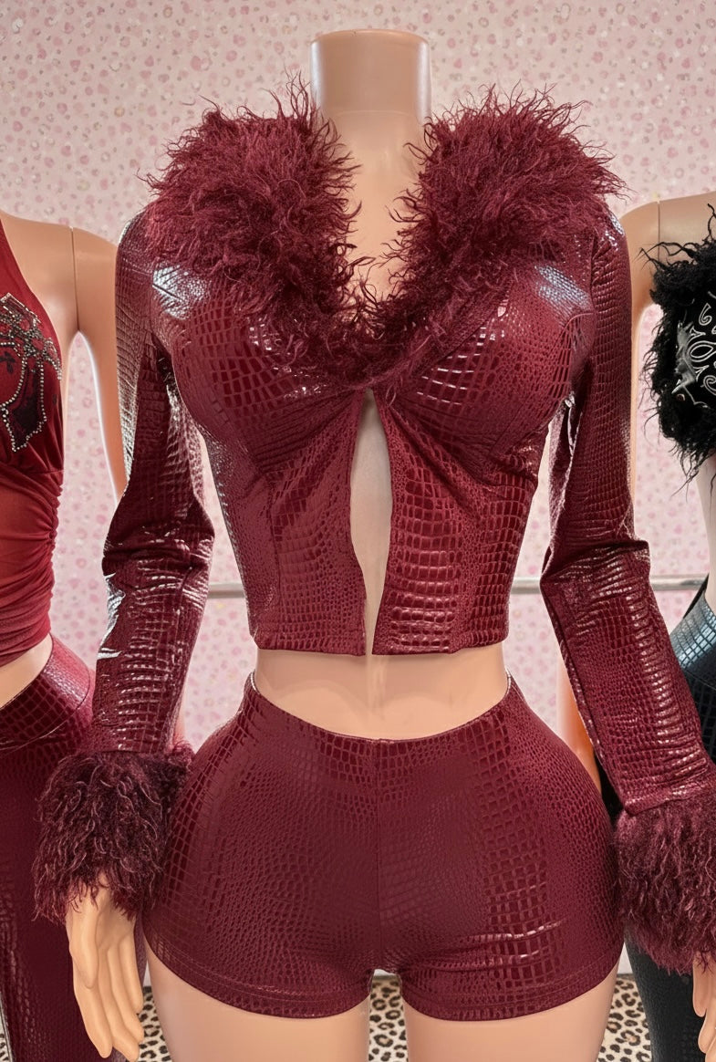 Foxy Fur Short Set image 0