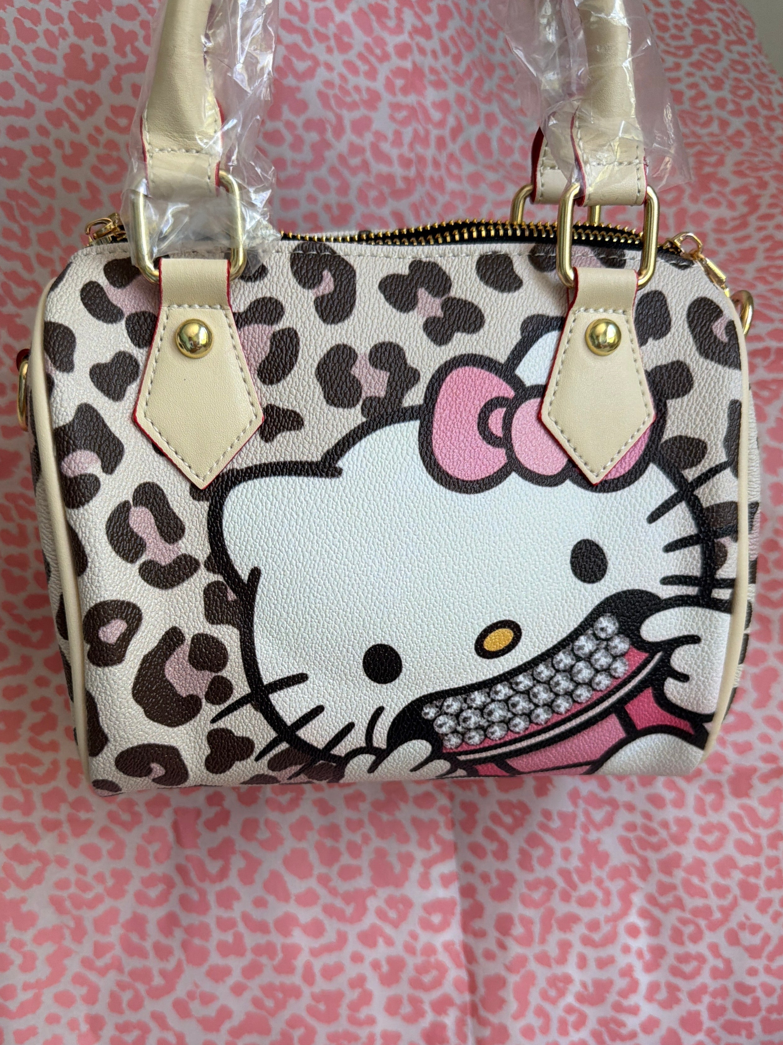 Brown Leopard Grill Hello Kitty Bag