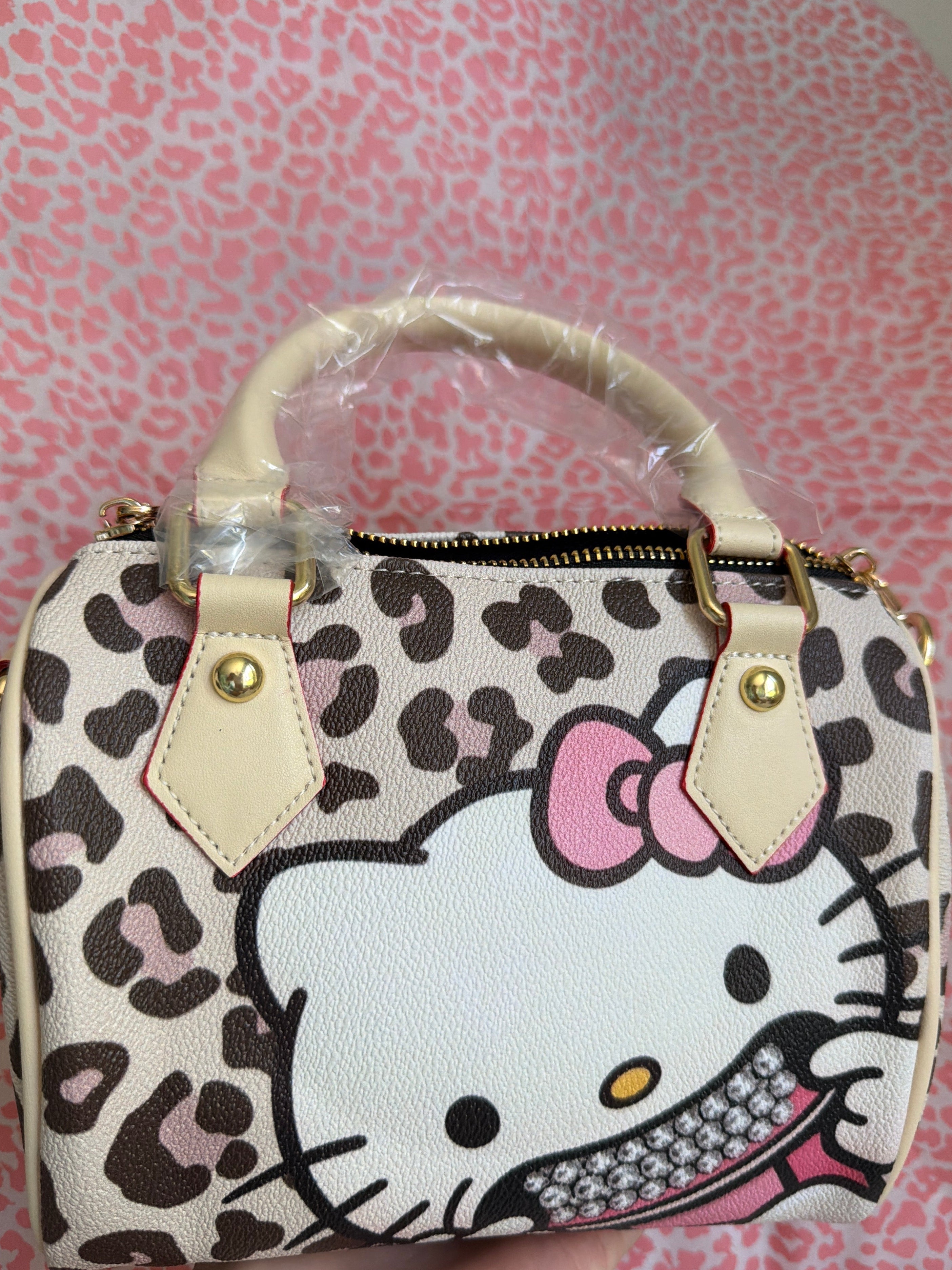 Brown Leopard Grill Hello Kitty Bag