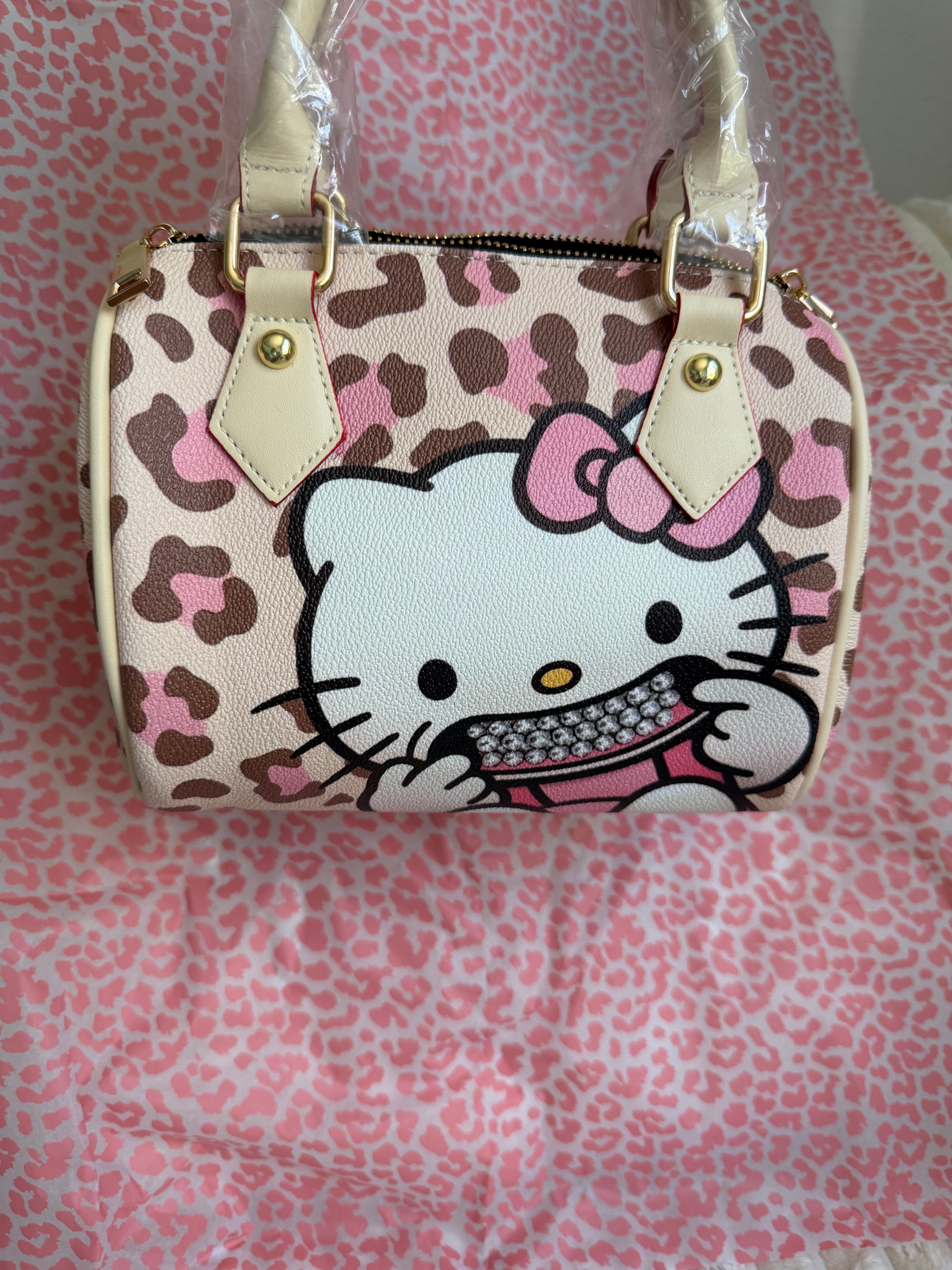 Pink Leopard Grill Hello Kitty Bag