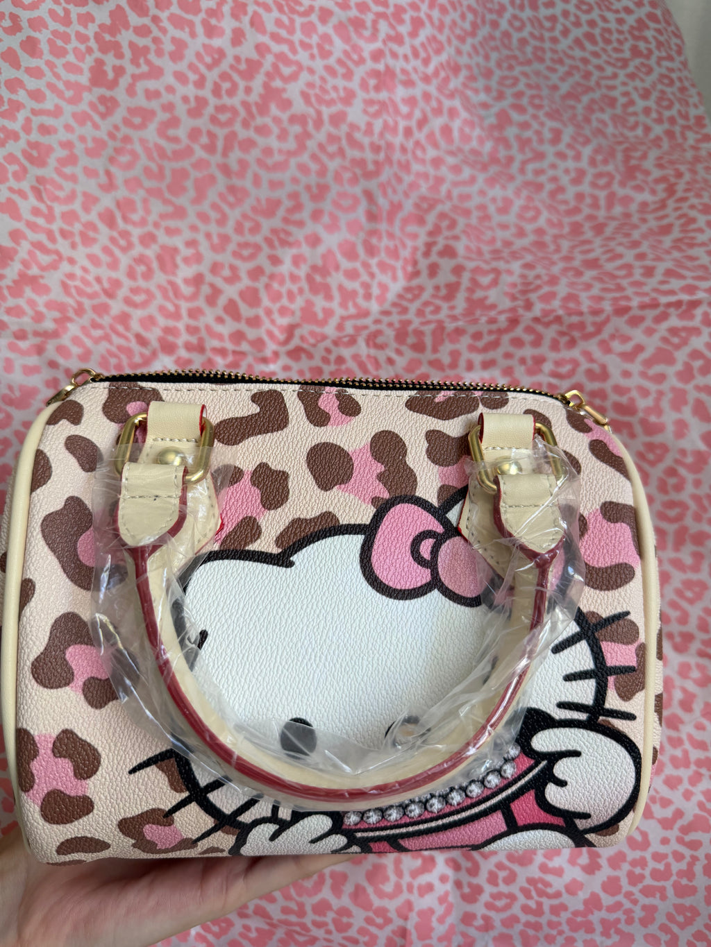 Pink Leopard Grill Hello Kitty Bag